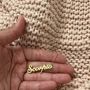 Stainless steel Gold Scorpio Necklace